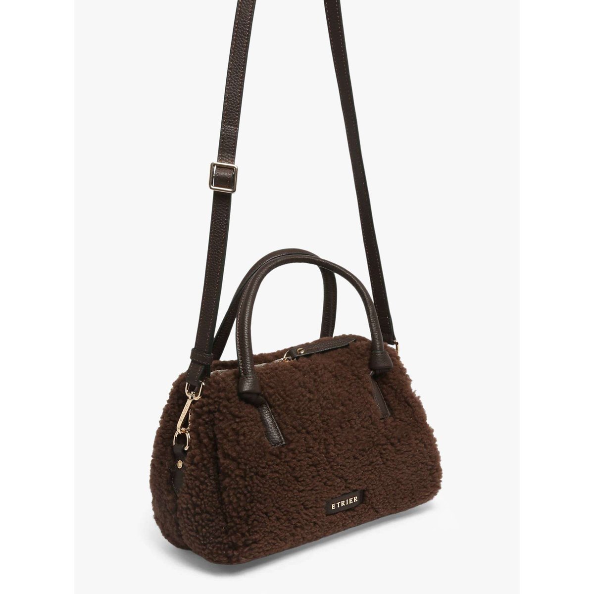 Sac bandoulière Amboise cuir chocolat, ETRIER