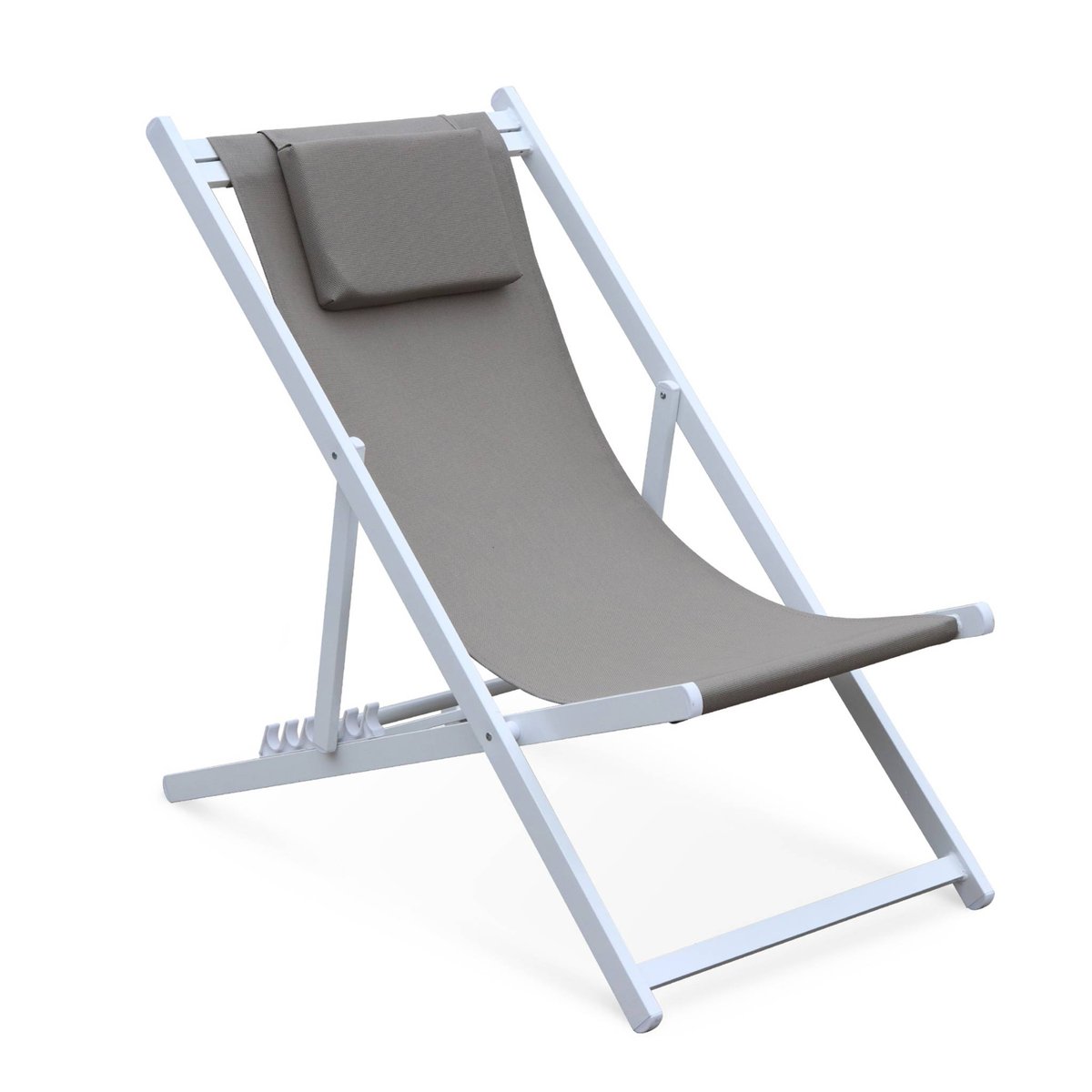Bain de soleil aluminium multi positions (lot de 2) GAIA taupe, SWEEEK