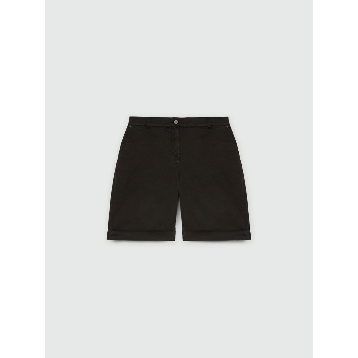 Short en coton extensible noir, FIORELLA RUBINO