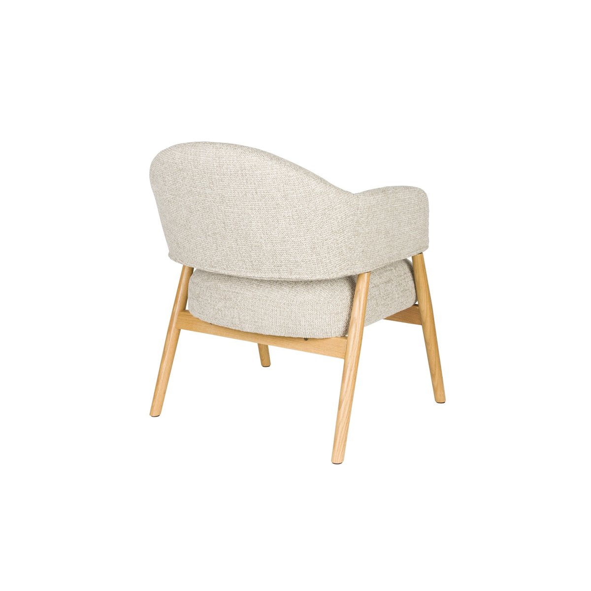 Fauteuil design en tissu, scandinave, INDY gris, BOITE A DESIGN