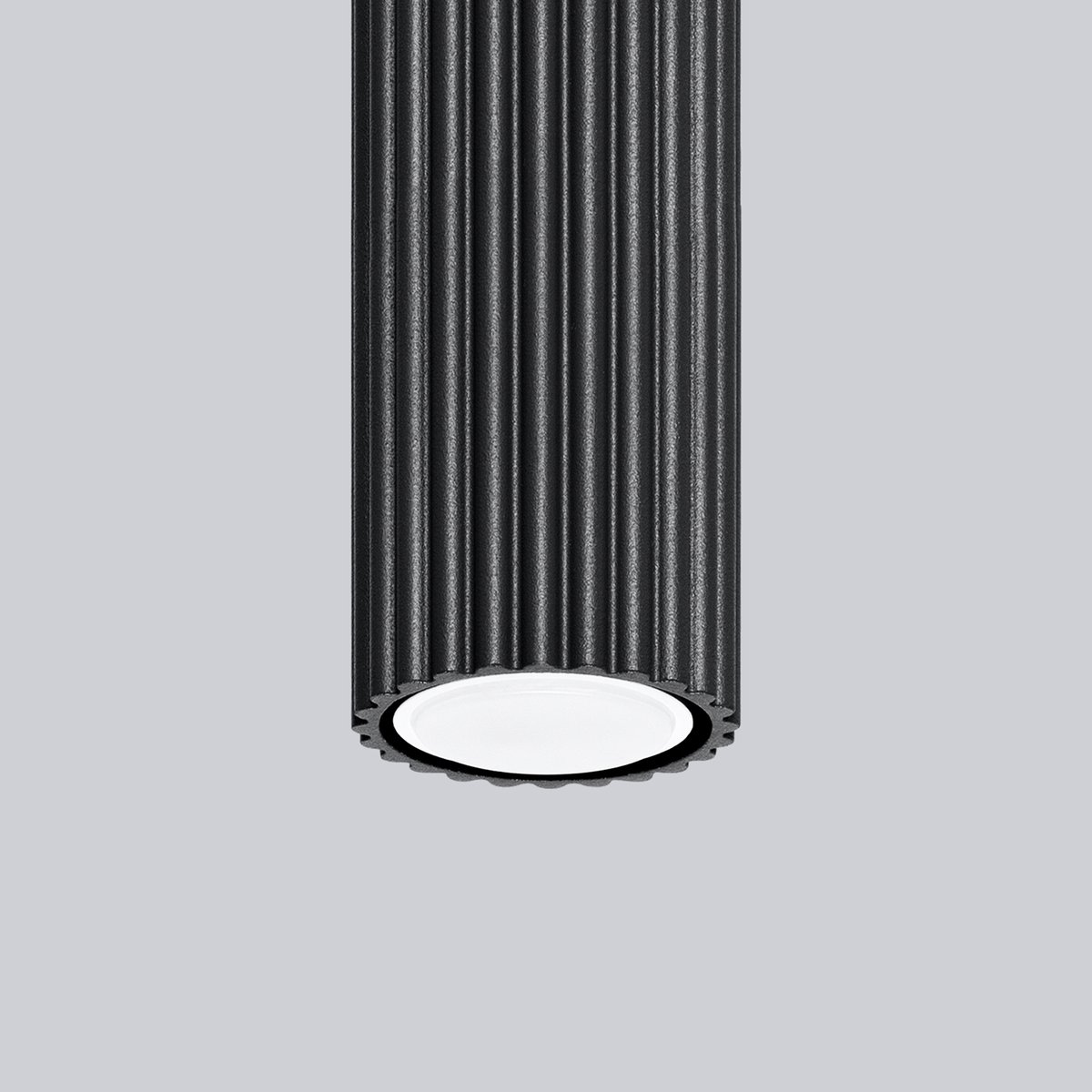 Plafonnier Aluminium Noir GU10 1 Karbon 10 noir, EDEN