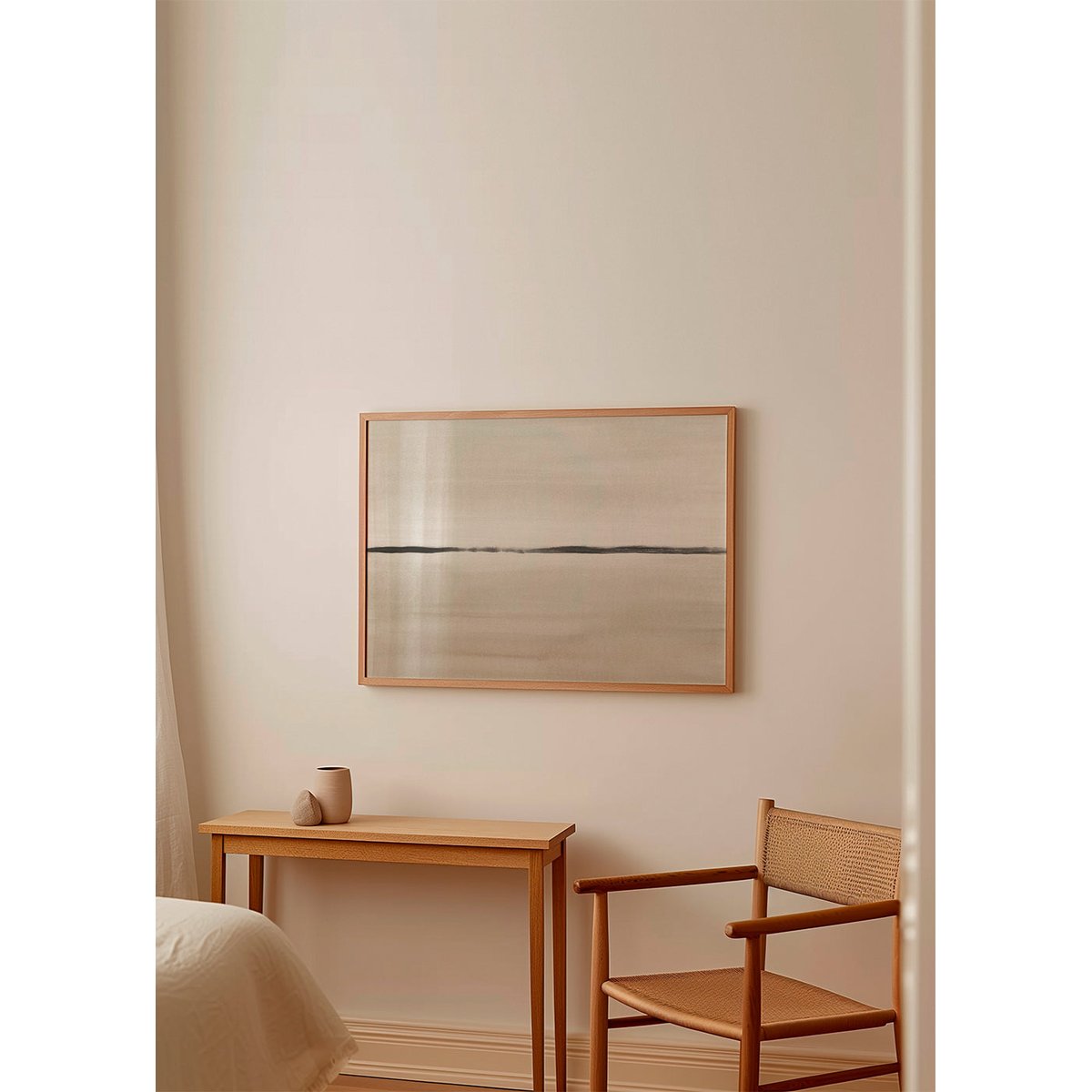 Affiche avec tableau décoratif, 70 x 50 cm beige, HANNUN