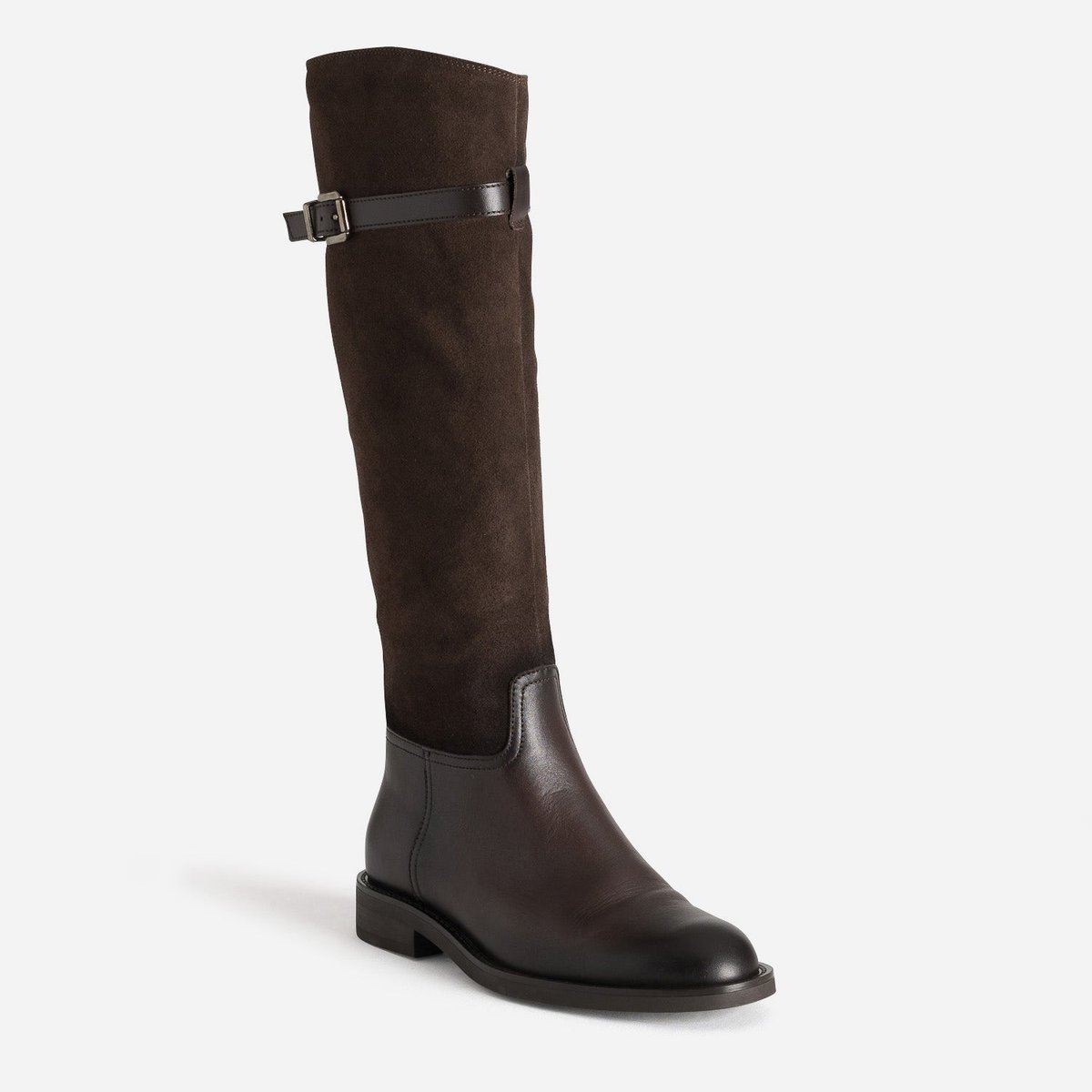 Botte Plate en cuir CORALIE chocolat, ERAM