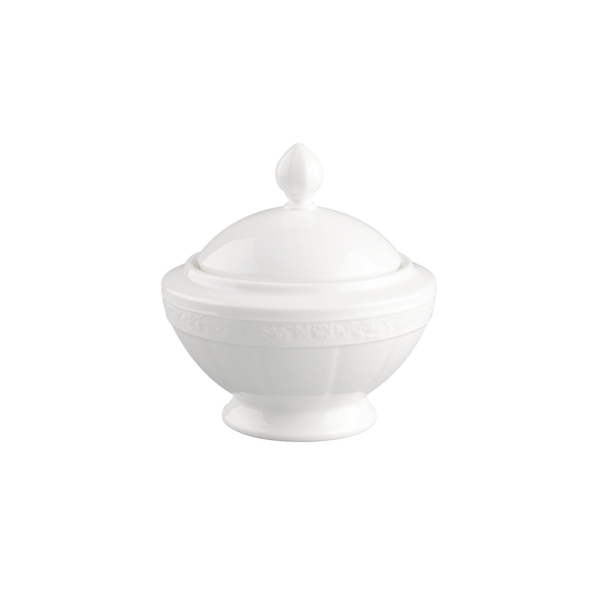 Sucrier/Confiturier 6 Pers. WHITE PEARL couleur unique, VILLEROY & BOCH SIGNATURE