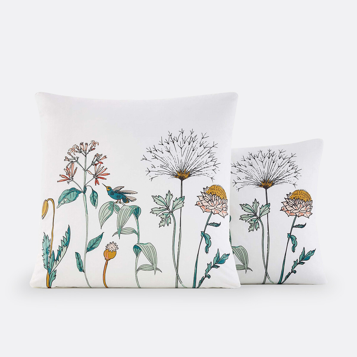 Fronha de almofada em percal, Eden Garden estampado às flores, LA REDOUTE INTERIEURS