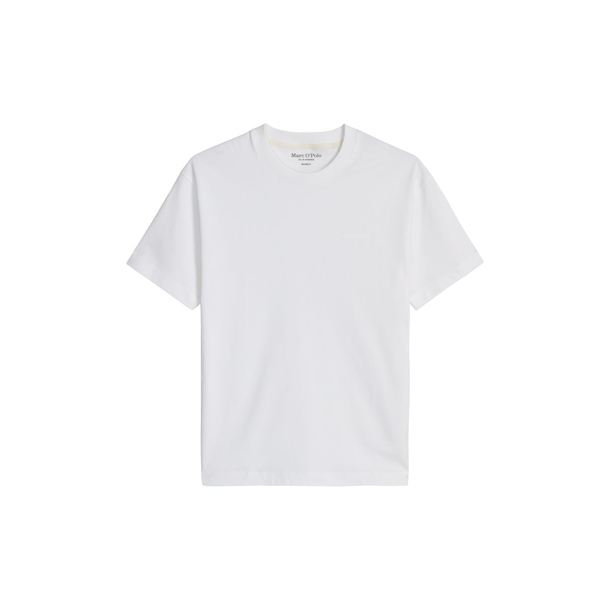 T-shirt relaxed en jersey de coton bio épais blanc, MARC O'POLO