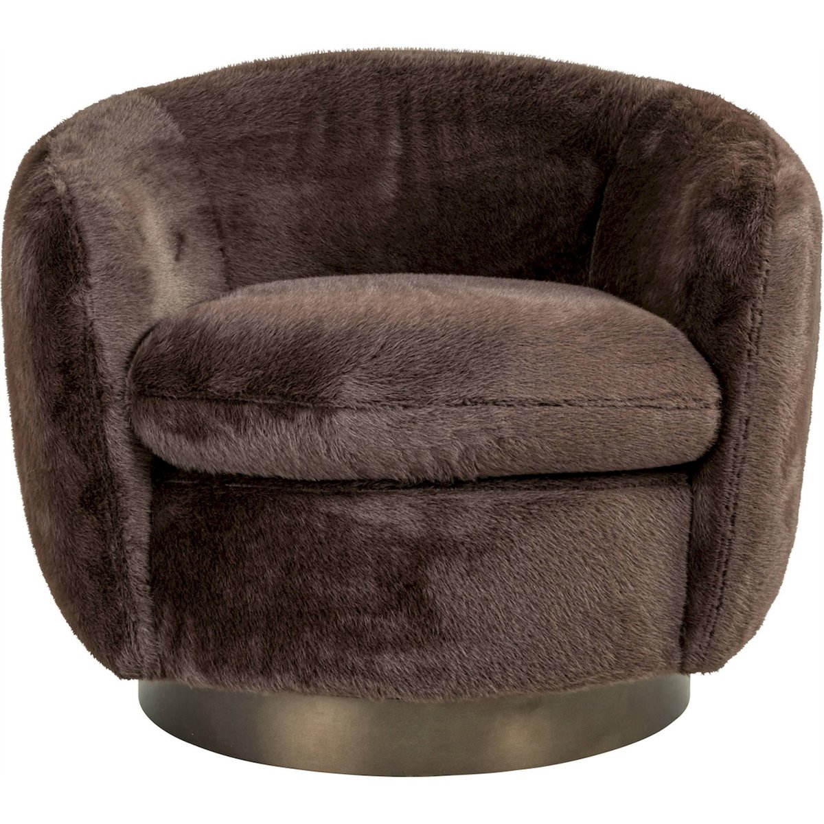 Fauteuil lounge pivotant tout doux chocolat fluffy, RECOLLECTION
