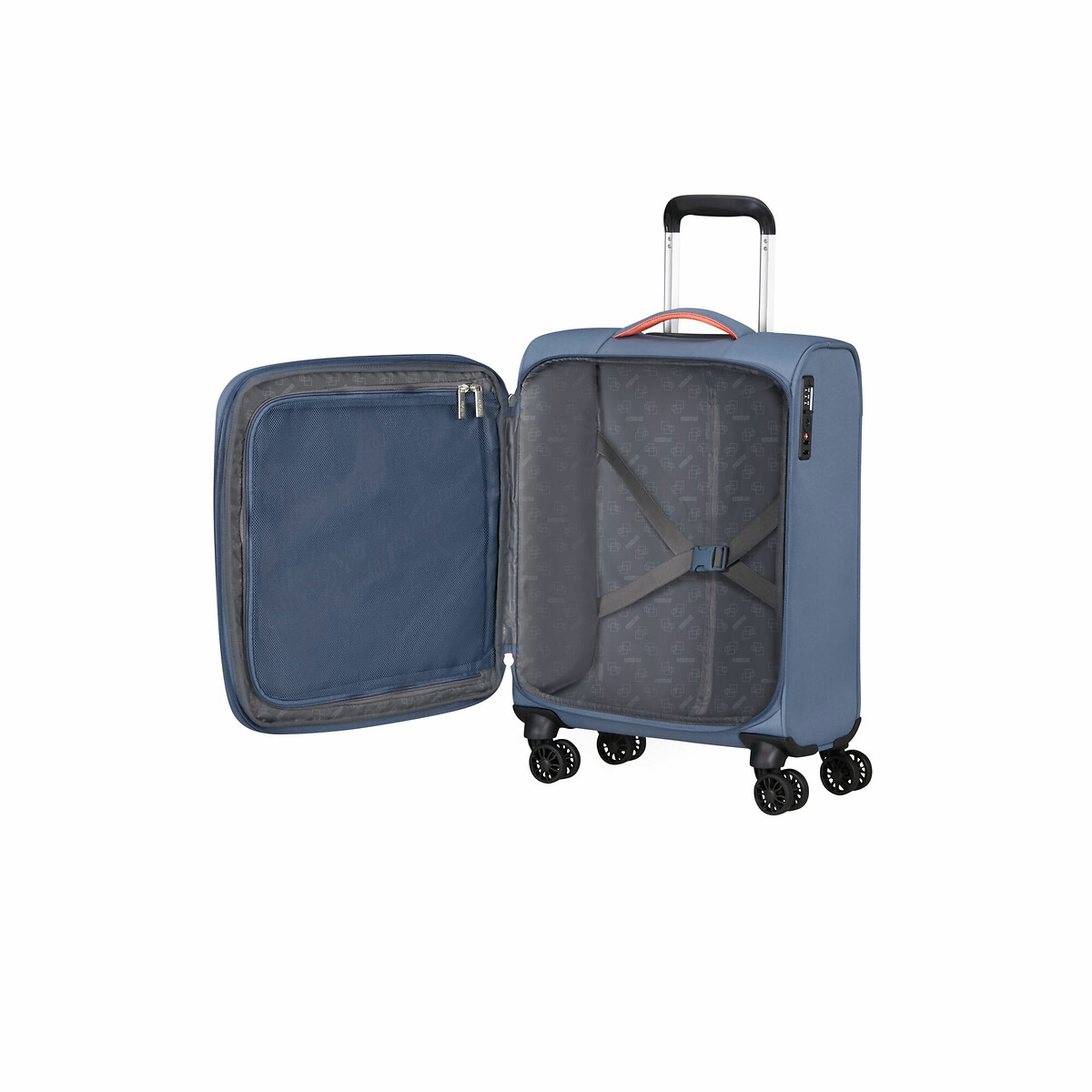 Mala de Cabine Cloudrider 55cm 4 Rodas Expansível, 38,5L, American Tourister azul, AMERICAN TOURISTER