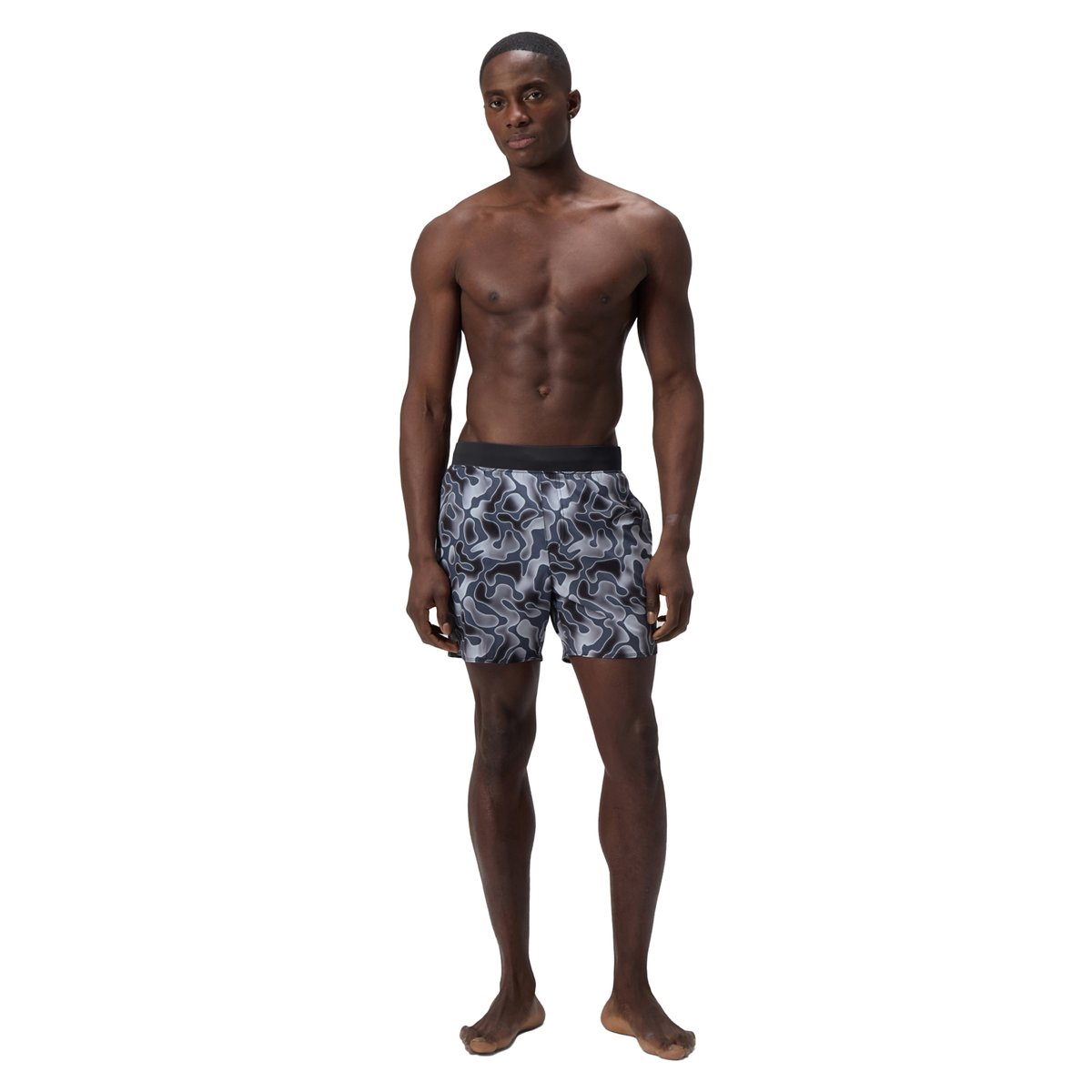 Short de bain à taille élastiquée motif/style tourbillon LOOKOUT VOLLEY gris, SPEEDO