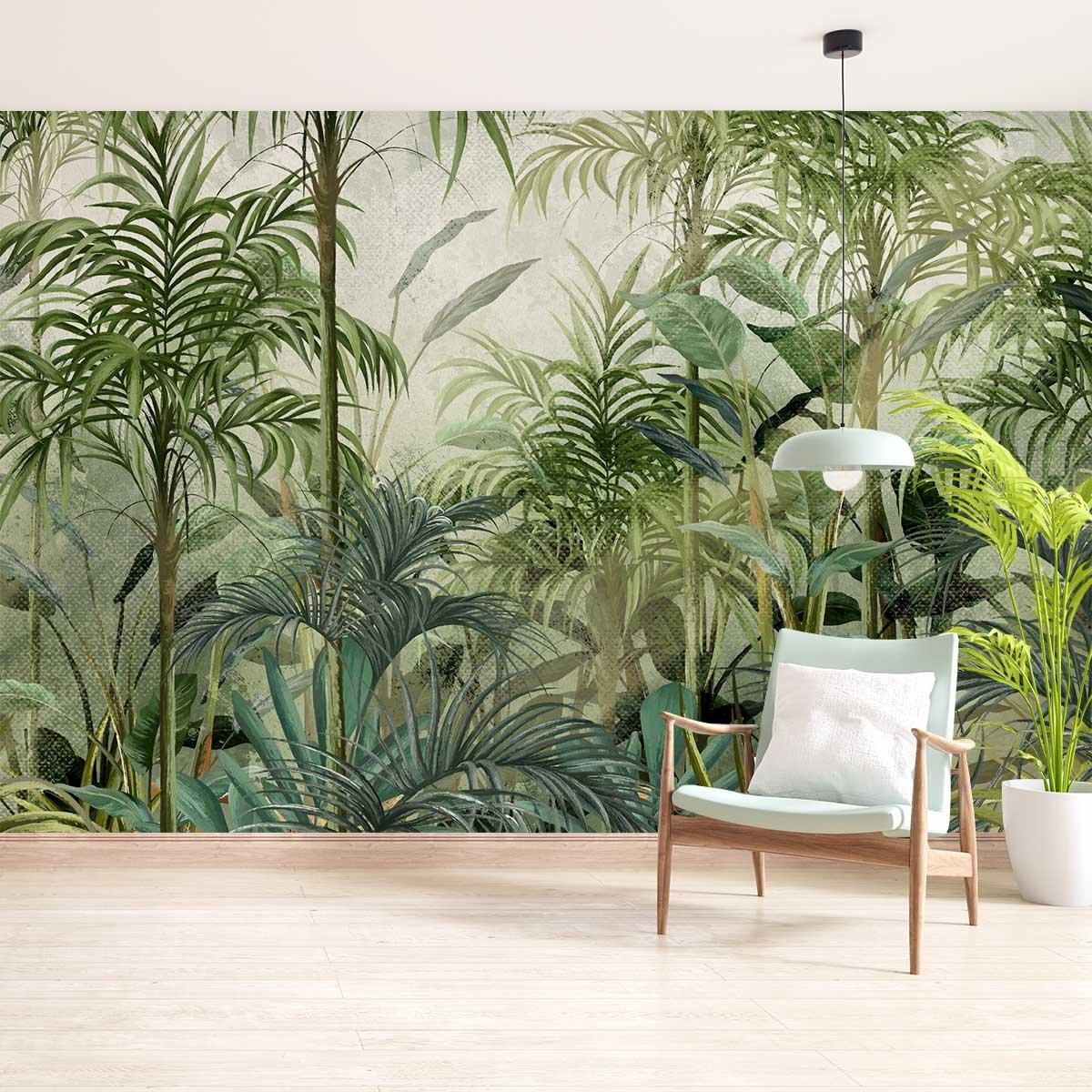 Papier peint au fond de la jungle intissé, HEXOA
