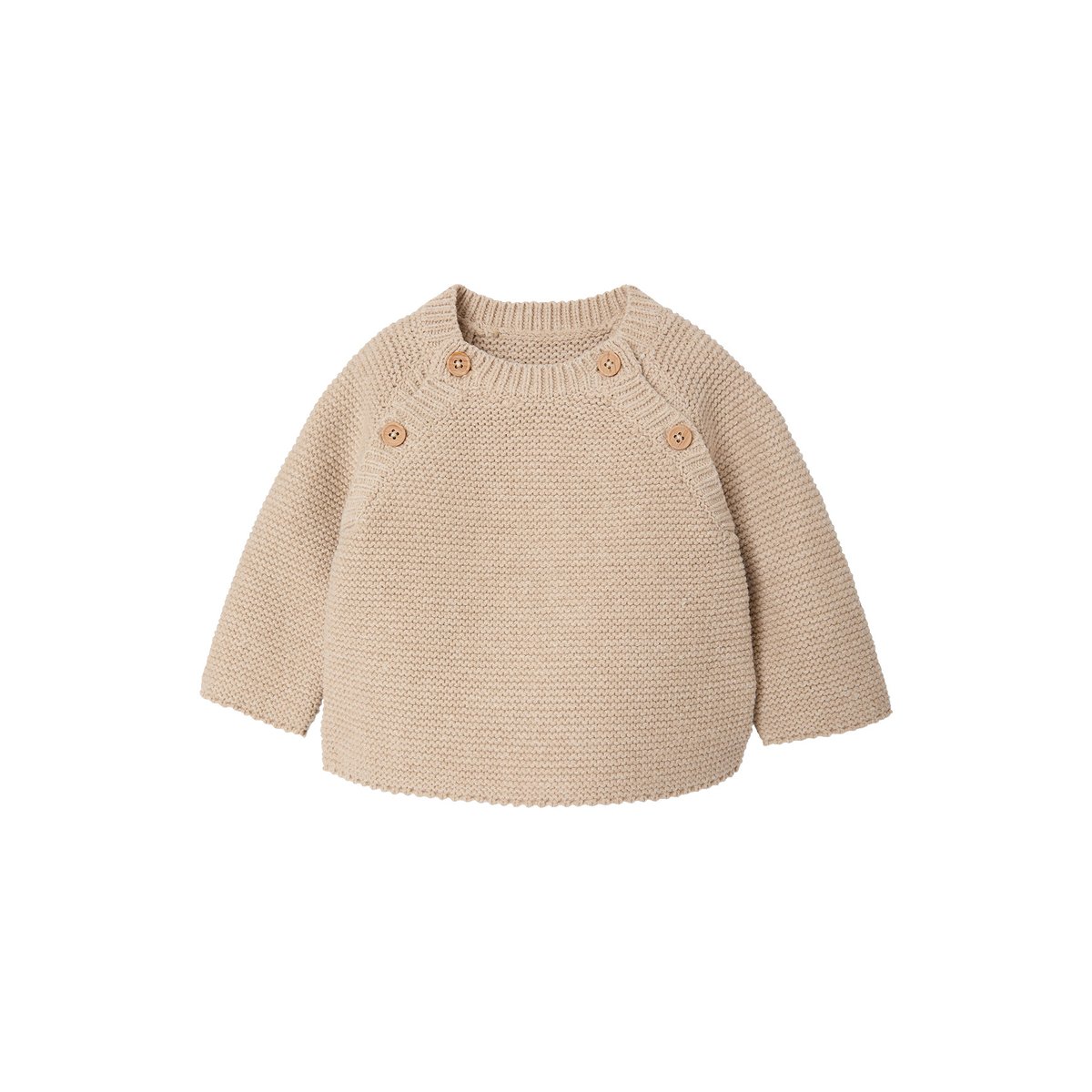Ensemble 3 pièces naissance mixte beige chiné, VERTBAUDET