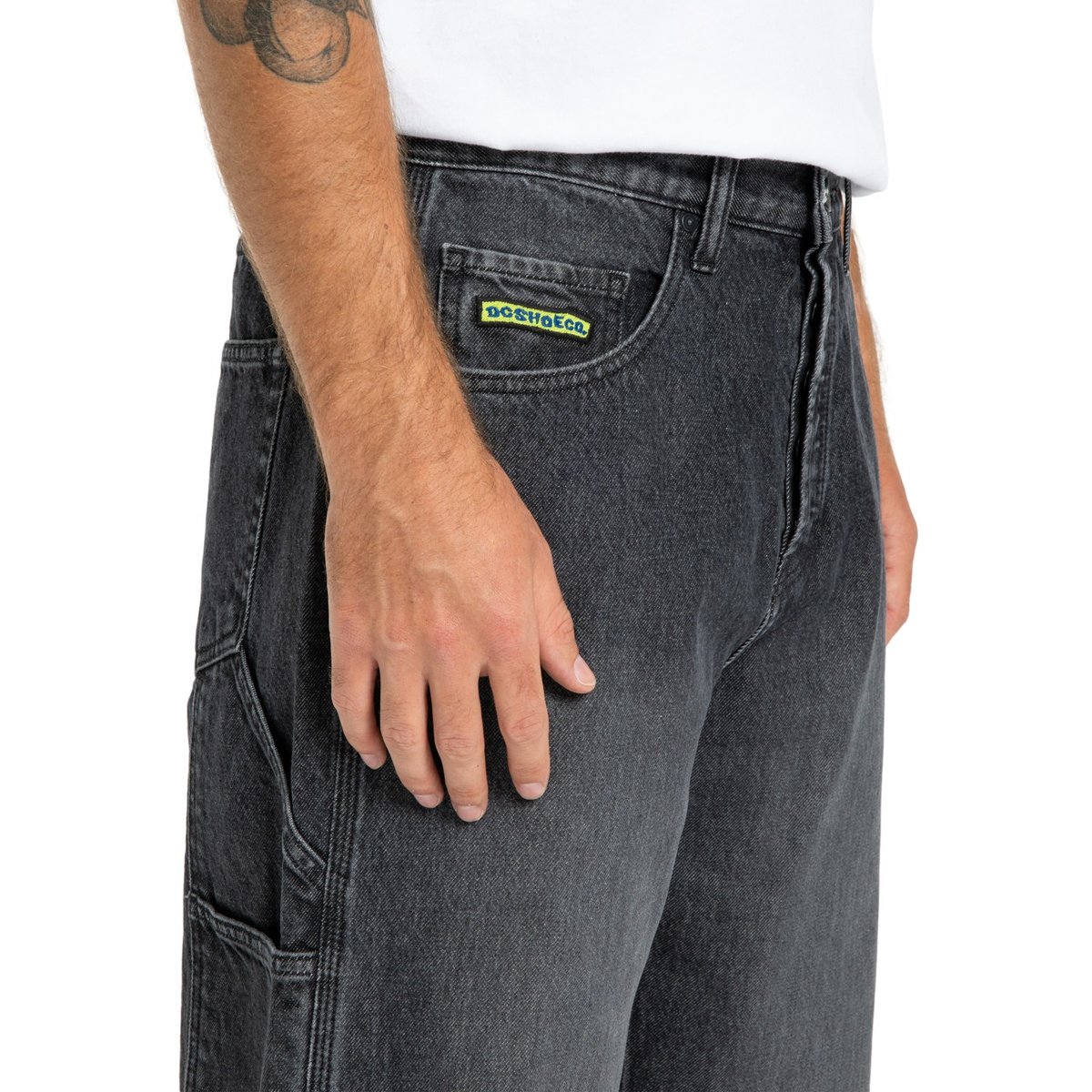 Jeans Carpenter WORKER BAGGY CARPENTER BAC. noir black, DC SHOES