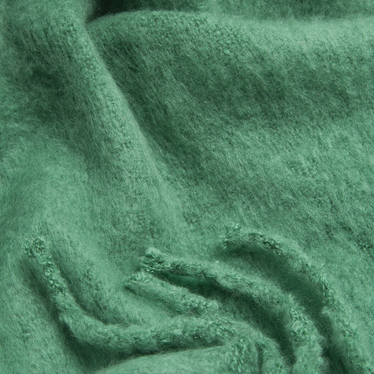 Plaid met franjes, Basalm groen  , LA REDOUTE INTERIEURS