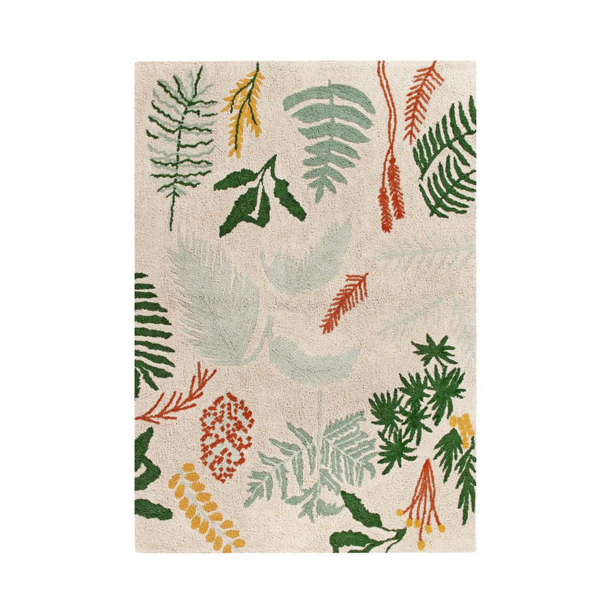 Tapis Rectangulaire en coton Plantes Botaniques PLANTS multicolore, LORENA CANALS
