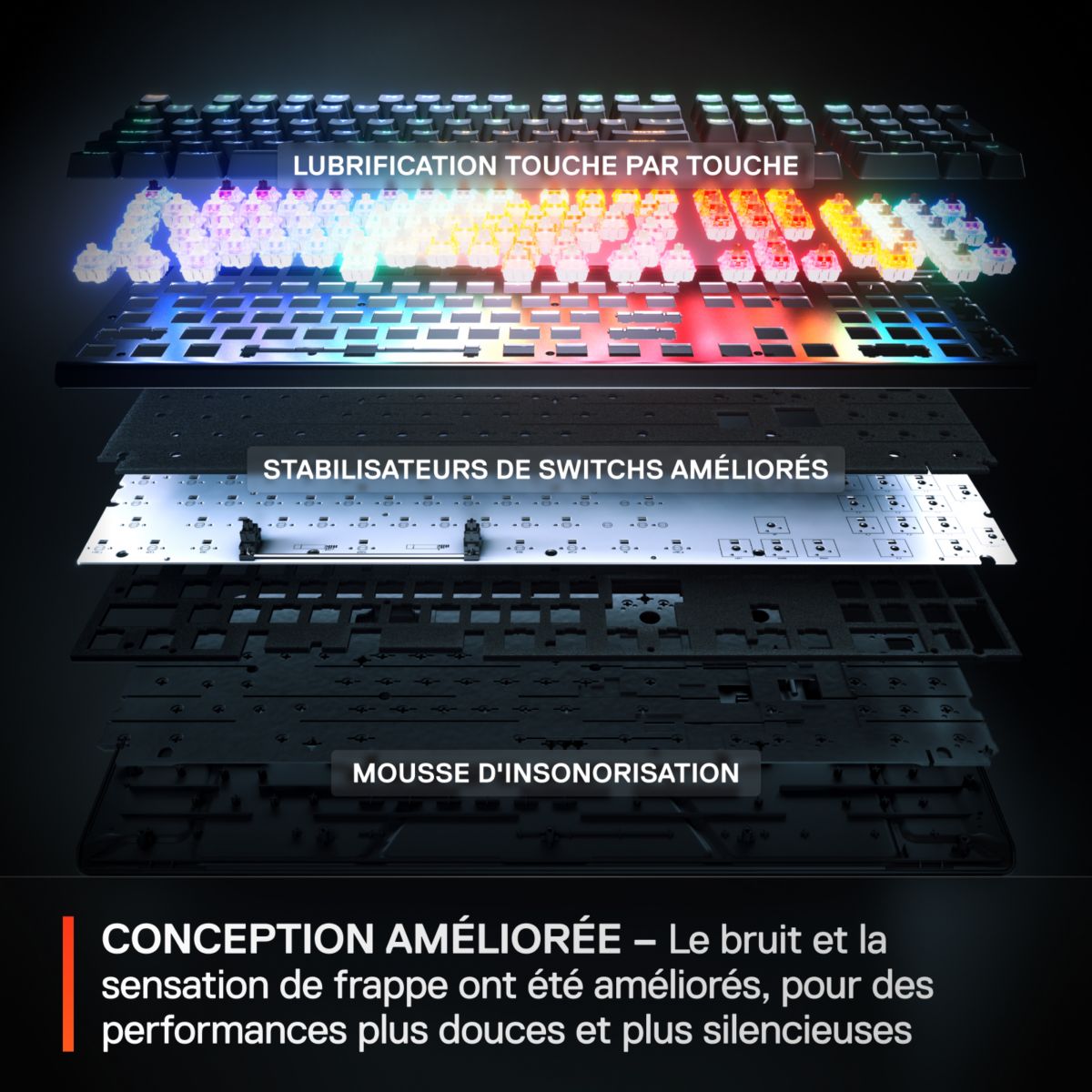 Clavier gamer APEX PRO GEN 3 - FR couleur unique, STEELSERIES