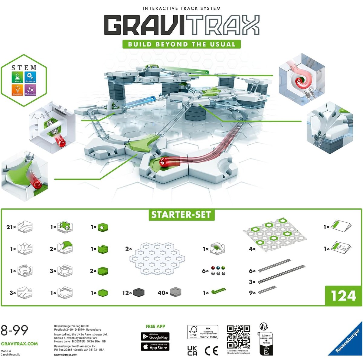 Gravitrax - Starter Set 122 pièces gris, RAVENSBURGER