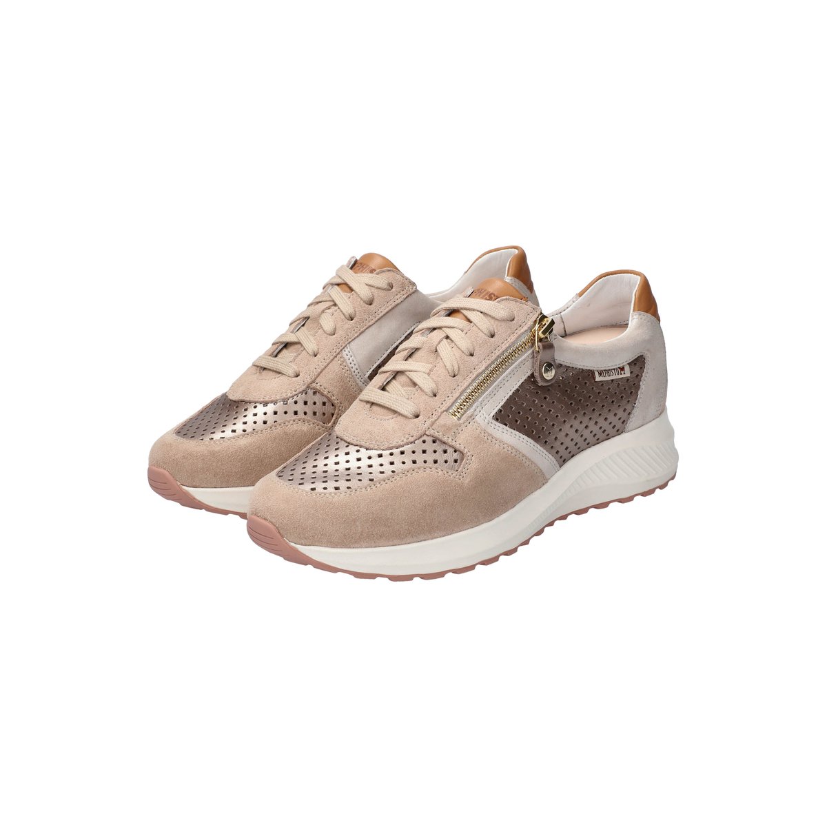 Baskets en cuir KIM PERF sable clair p5138953, MEPHISTO