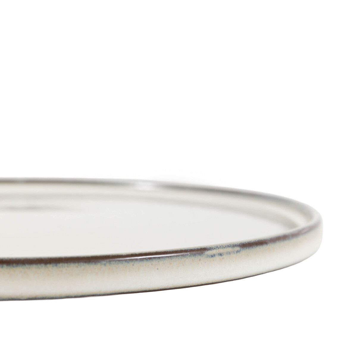 Set of 4 Reactive Glaze Side Plates in Pale Grey grey, ÉDITÉ