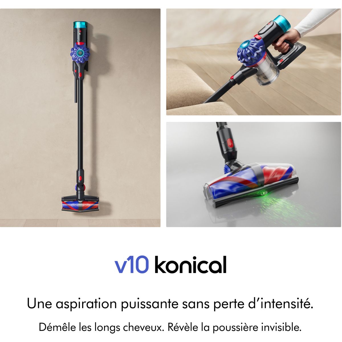 Aspirateur balai V10 Konical couleur unique, DYSON