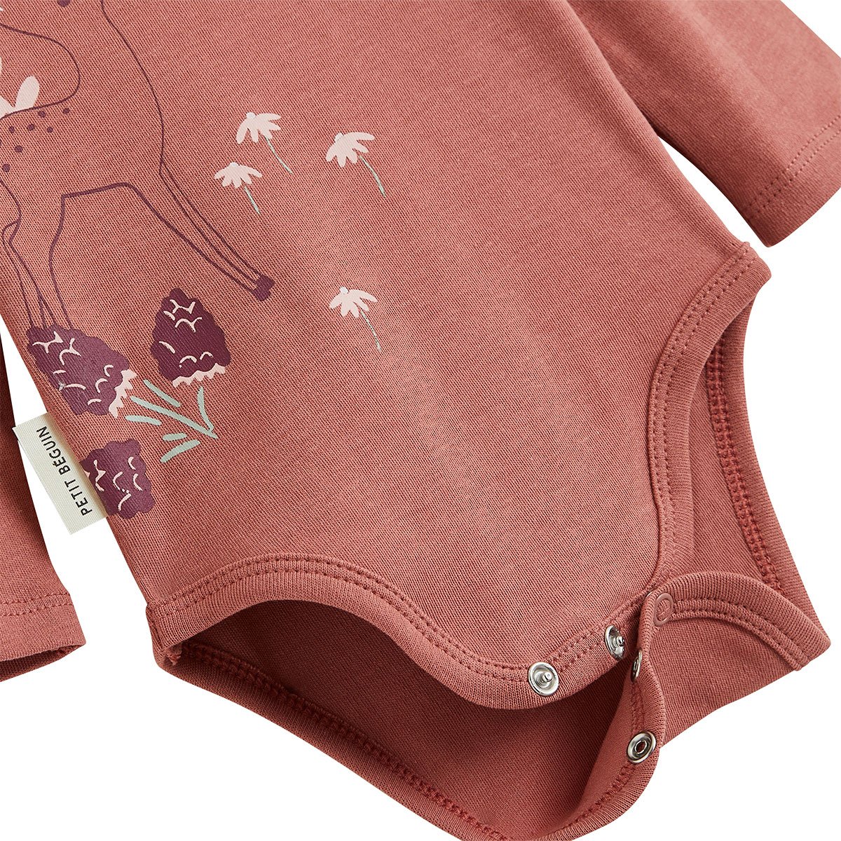 Lot de 2 bodies bébé manches longues Evie rose, PETIT BEGUIN