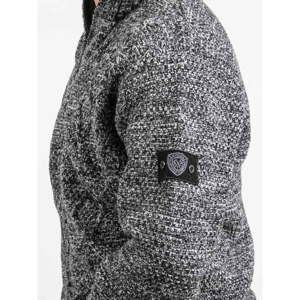Gilet Maille Zippé Lacido gris foncé, RITCHIE