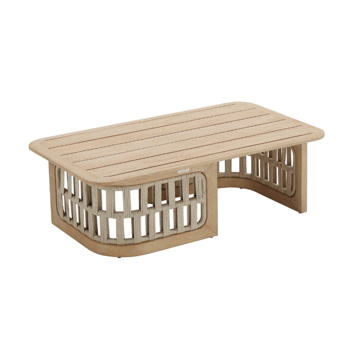 Salon de jardin d'angle en teck, PALMA marron, AU JARDIN DE CHLOÉ