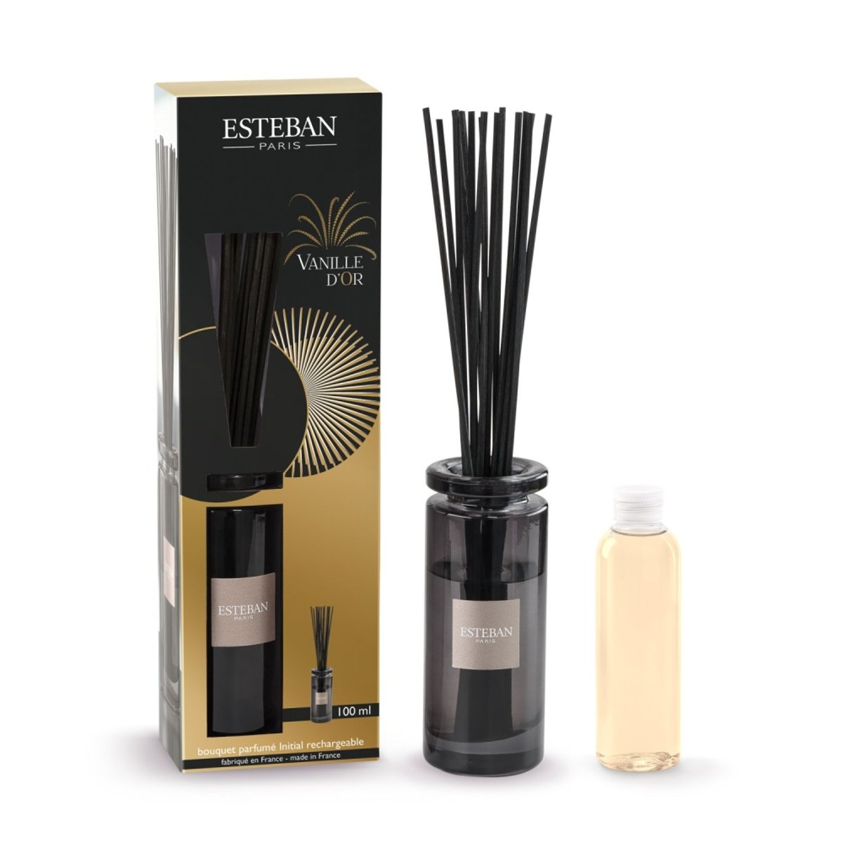 Parfum d'intérieur - Bouquet initial 100 ml Vanille d'or gris, ESTEBAN