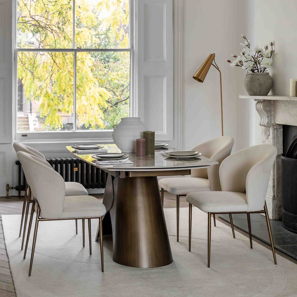 Basil Marble Dining Table (Seats 6-8) bronze, ÉDITÉ