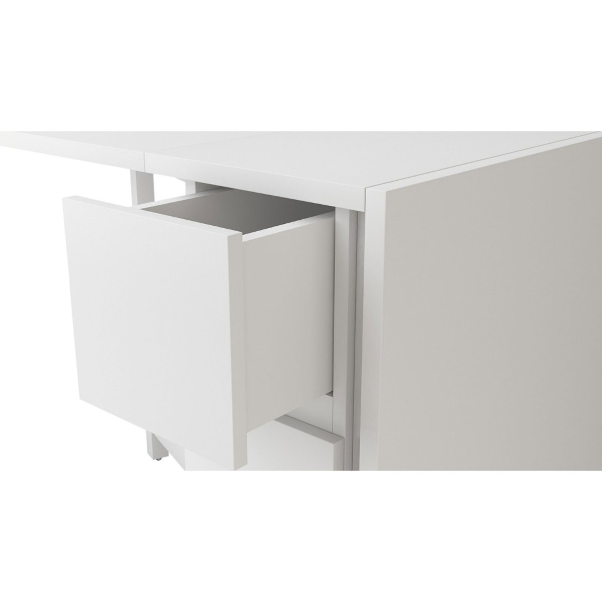 Table à manger pliable 2 personnes en bois- KUNGLA blanc, WOODMAN