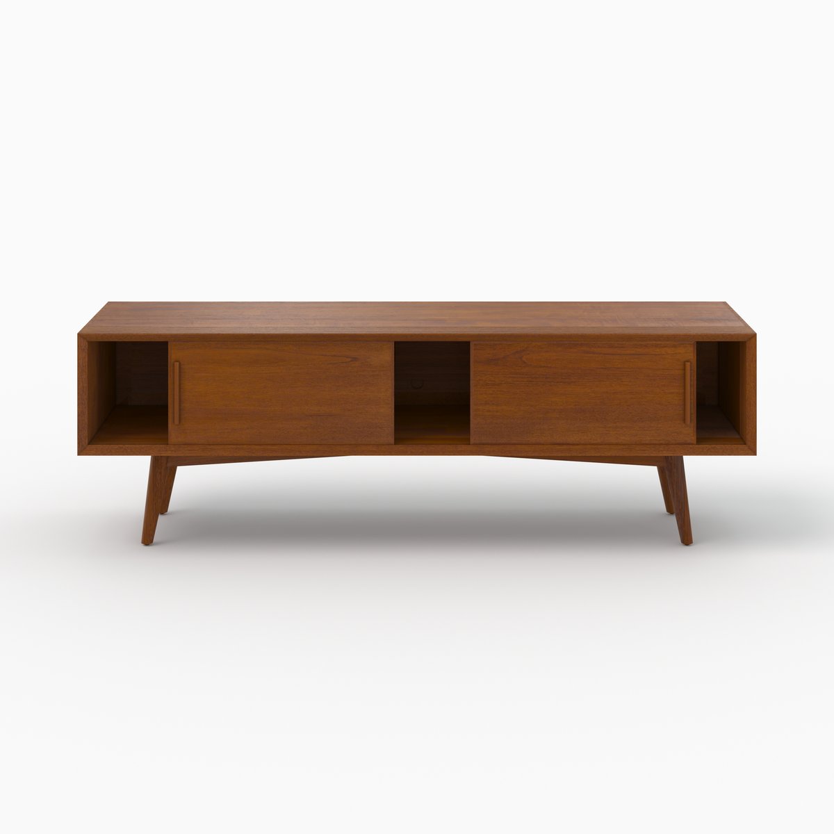 Meuble TV en bois de teck 150 cm - WAYA bois foncé, MAISON PAVANE