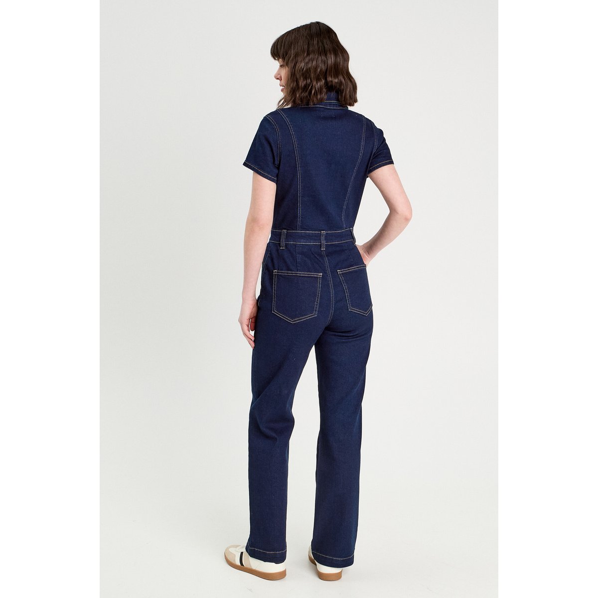 Combinaison pantalon en jean denim brut, CACHE CACHE