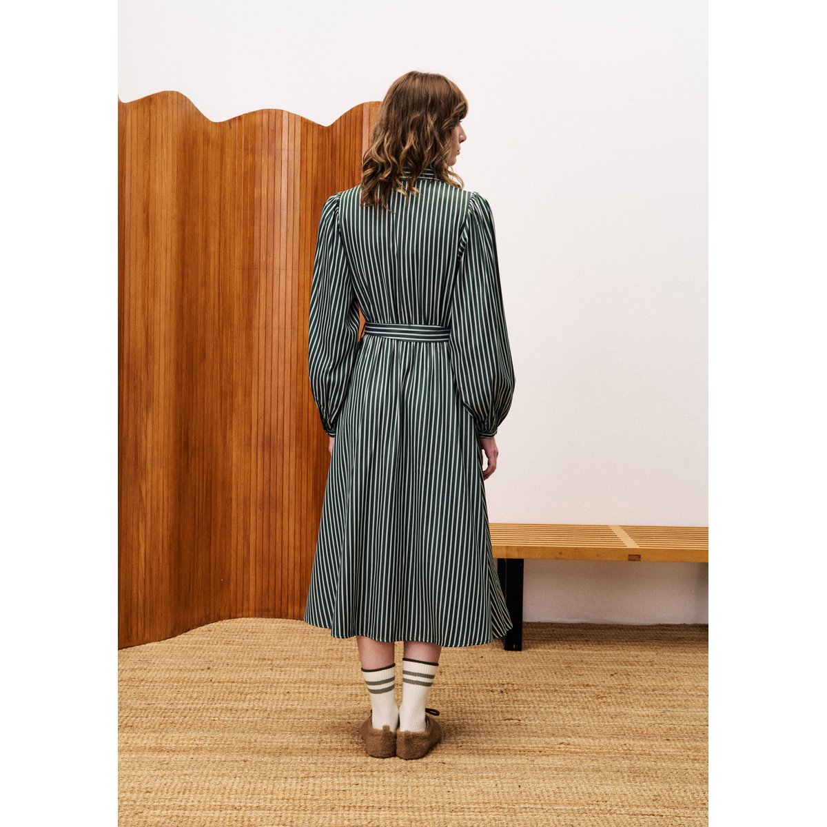 Robe longue MENTHE vert mousse, FRNCH