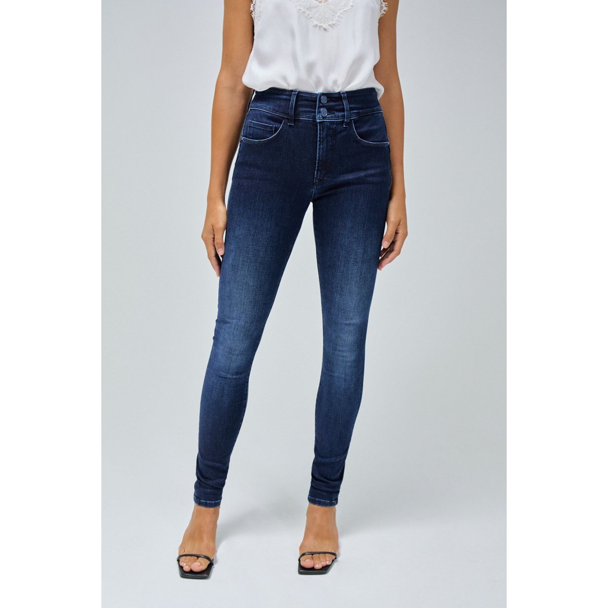 JEAN SECRET PUSH IN SKINNY SOFT TOUCH bleu, SALSA JEANS