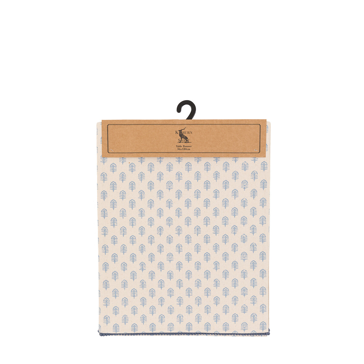 Flora Floral Stamp Table Runner - 36x180cm blue, ÉDITÉ