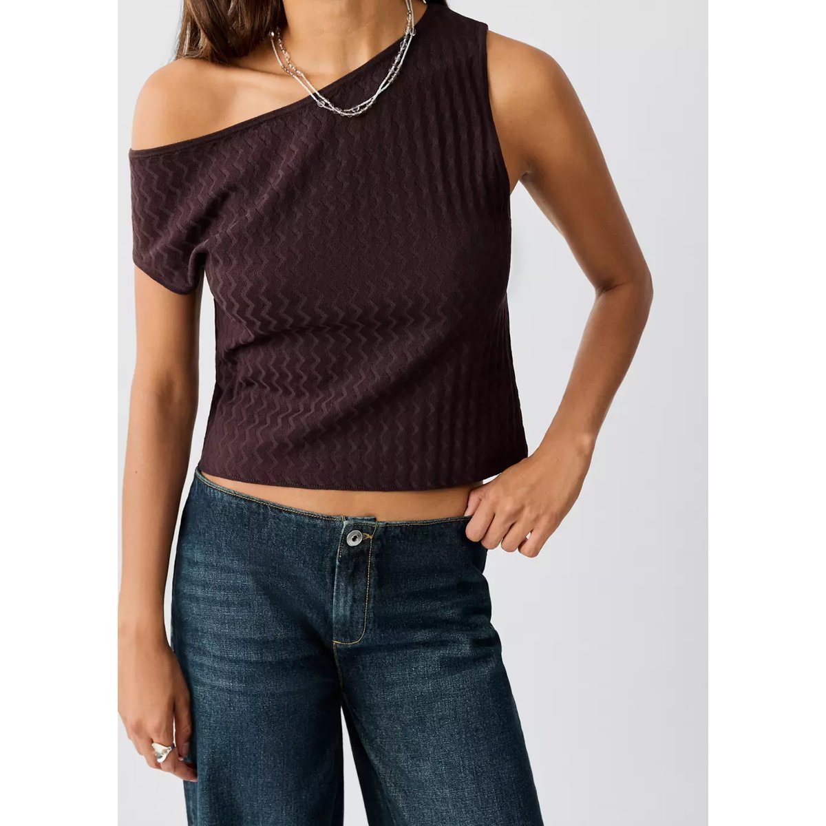Jean low waist wide leg bleu moyen vintage, MANGO TEEN