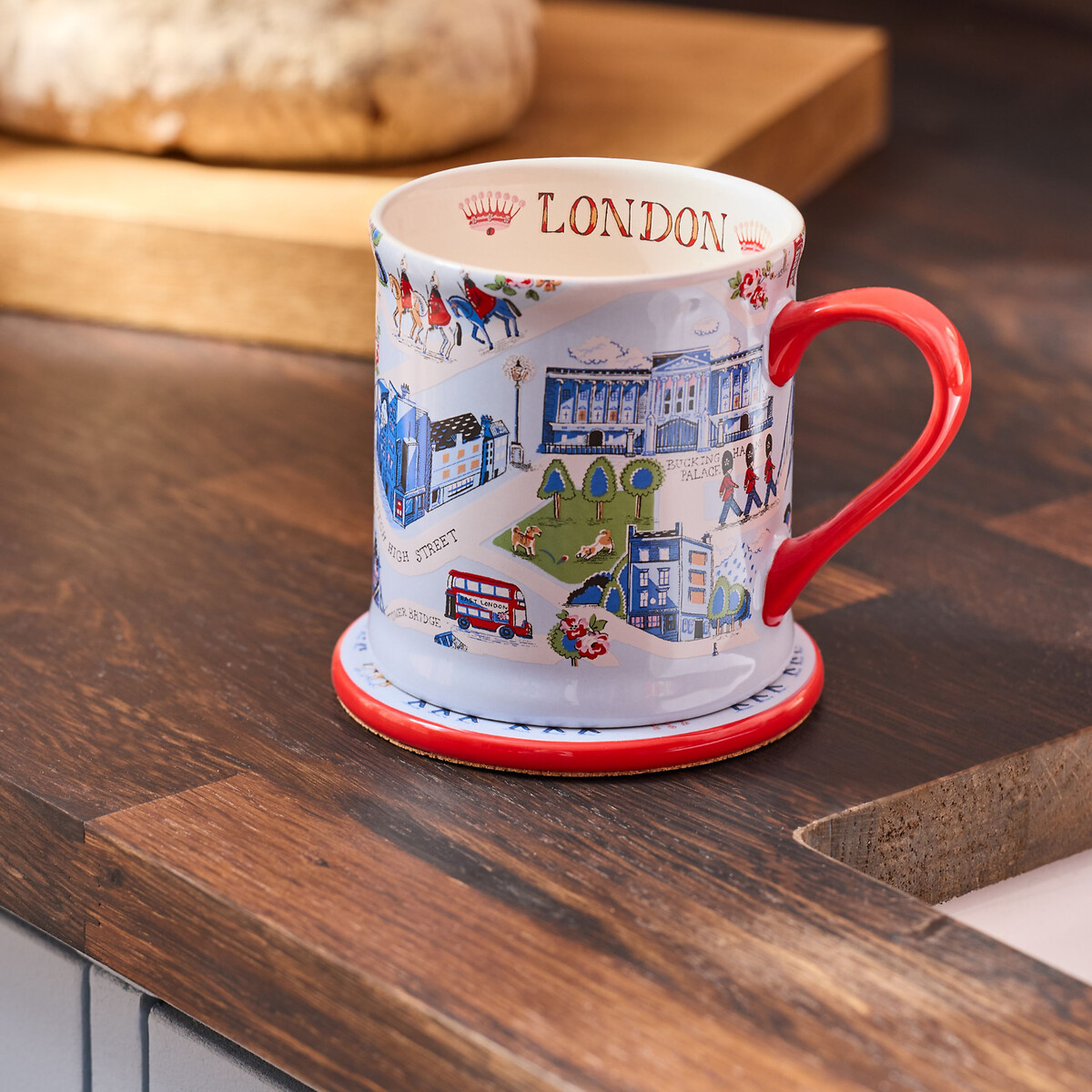 London Town Mug & Coaster Set blue, CATH KIDSTON