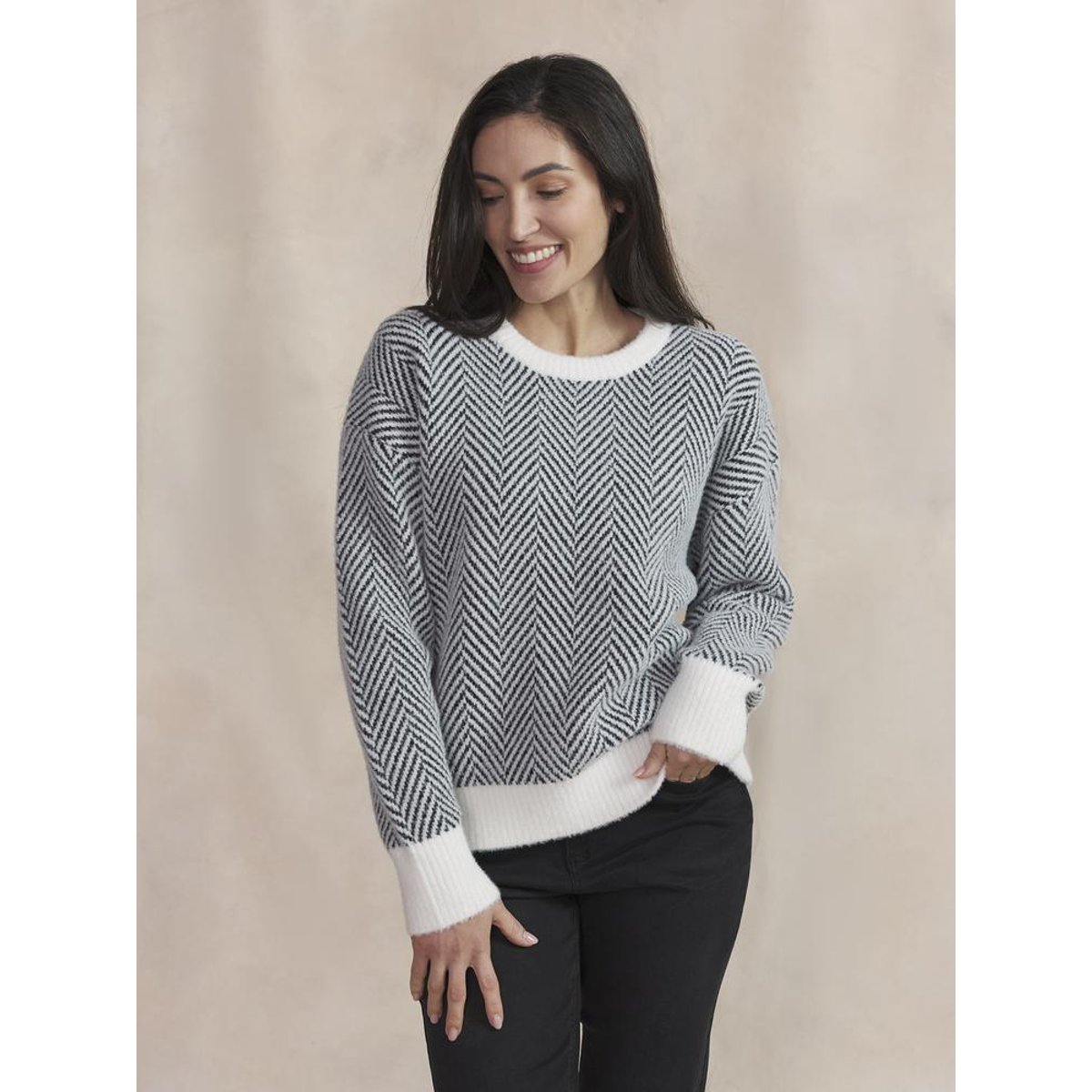 Pull encolure ronde DONIAPUL noir, TBS