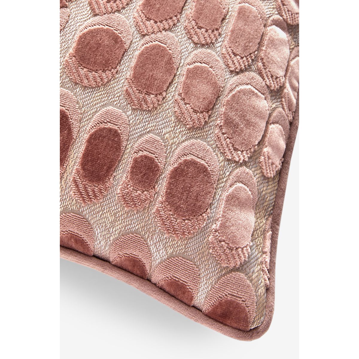 Coussin en velours rebel à pois rose blush, NEXT