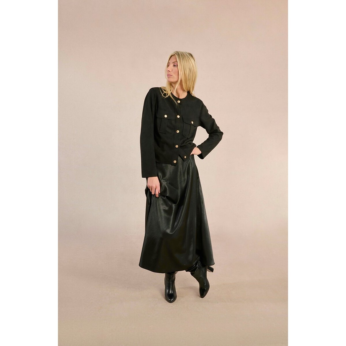 Gonna lunga in raso nero , MOLLY BRACKEN