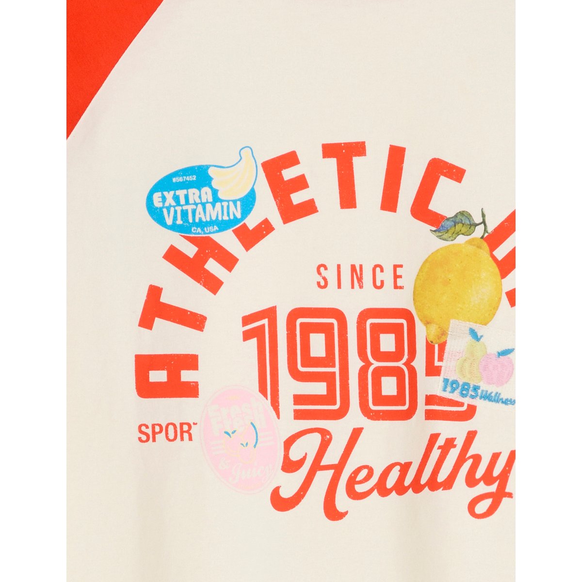 T-shirt raglan rouge, BZB