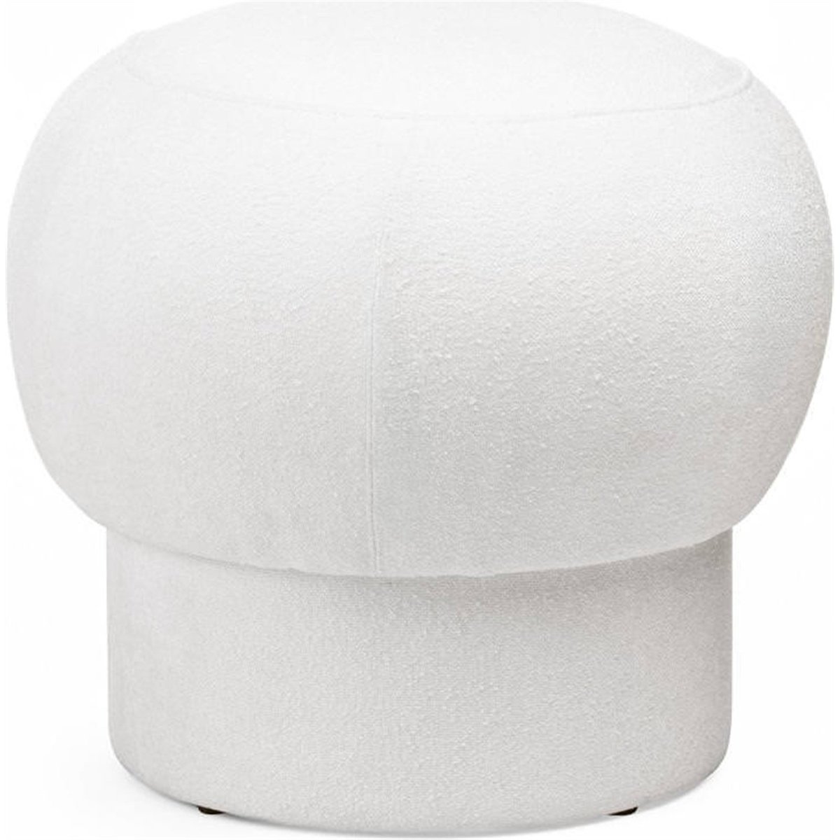 Pouf rond rembourré blanc, RECOLLECTION