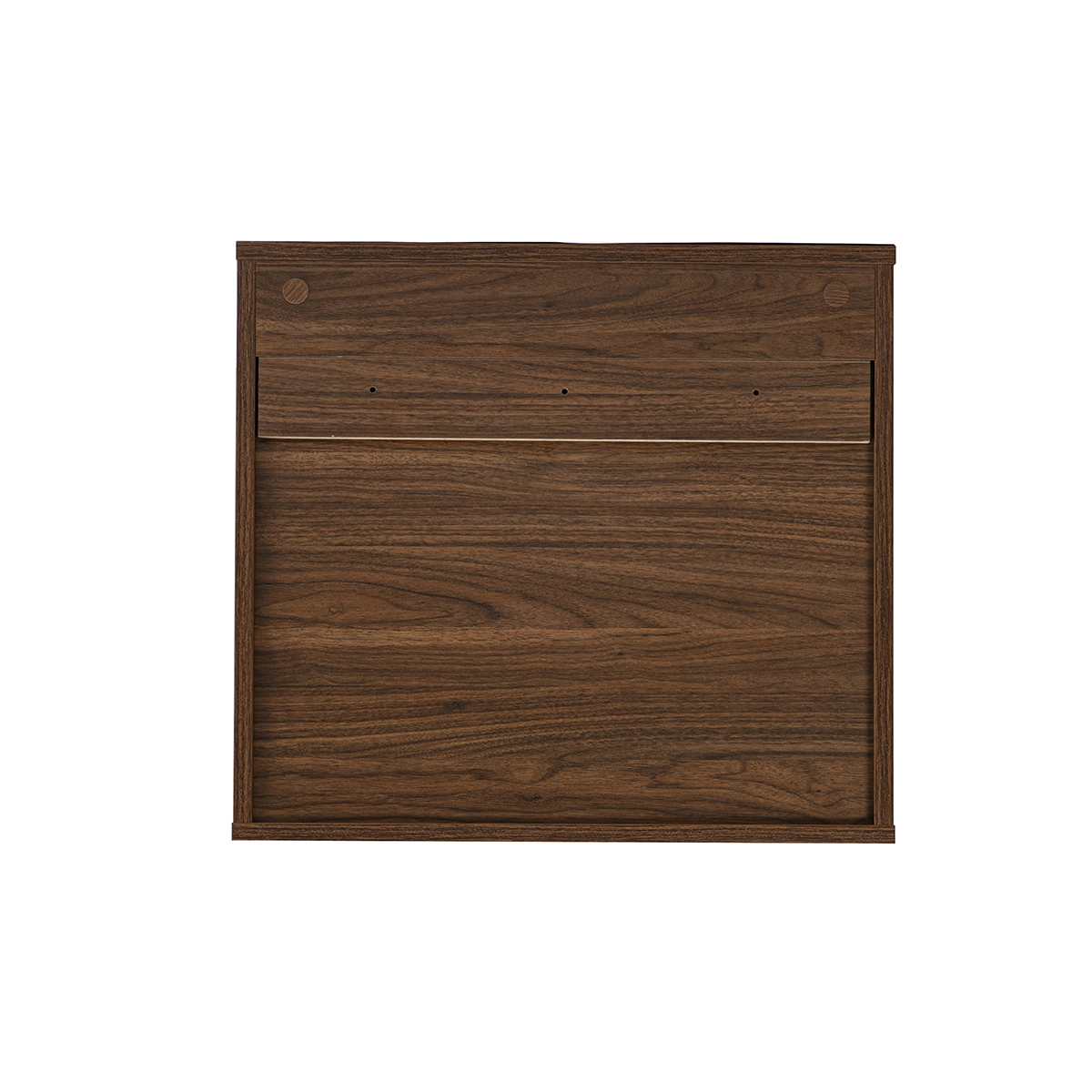 Rangement mural finition blanche et bois clair chêne L55 cm FLEXO noyer, MILIBOO