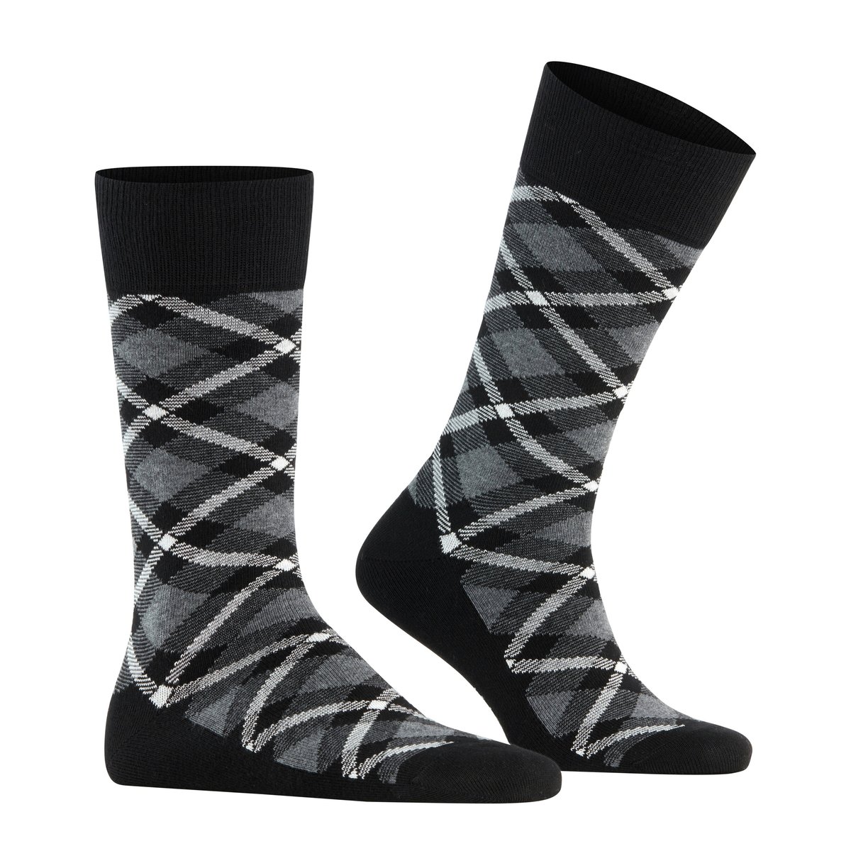 Chaussettes Tartan Opaque noir basique, BURLINGTON