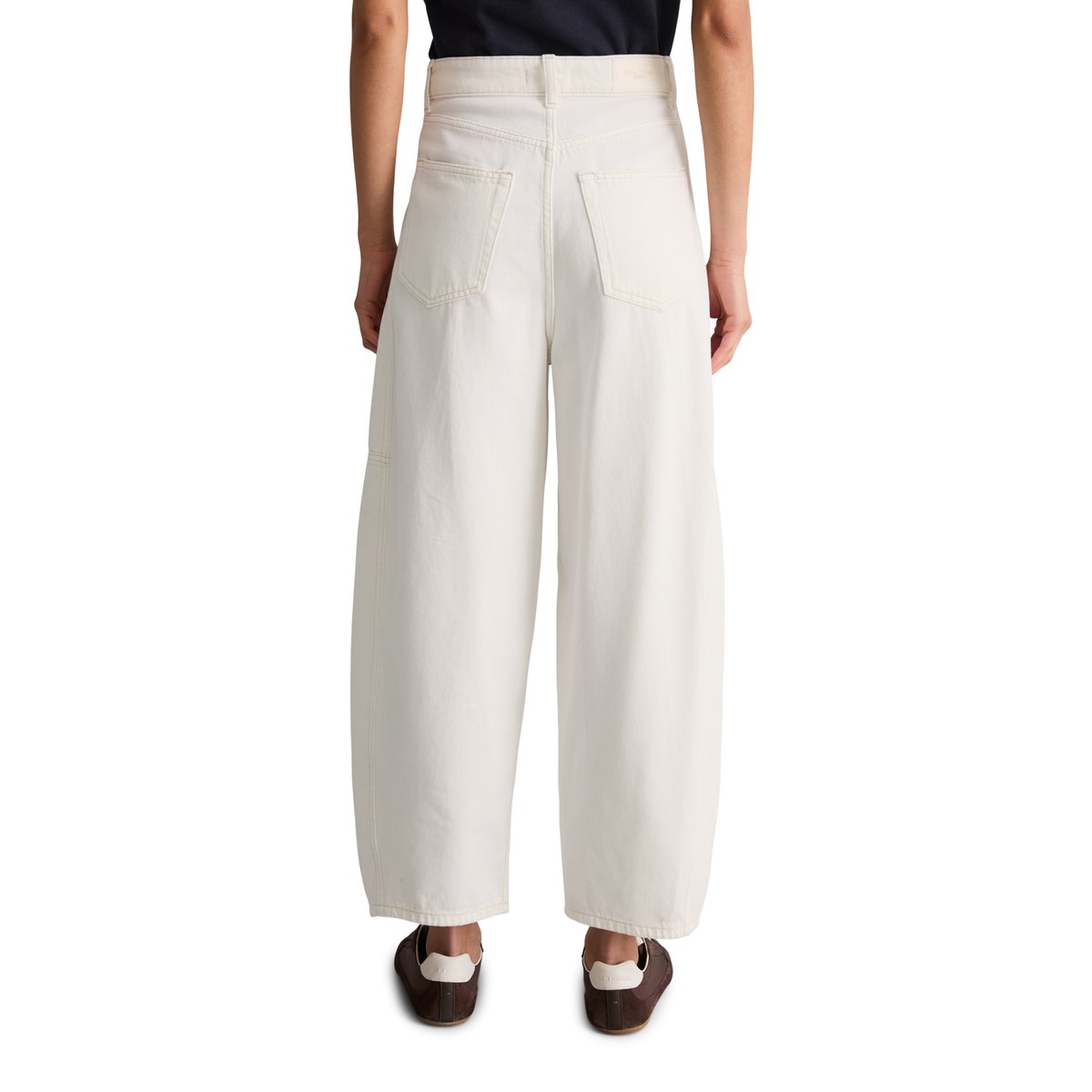 Jeans modèle Enni wide barrel en denim rigide blanc, MARC O’POLO DENIM