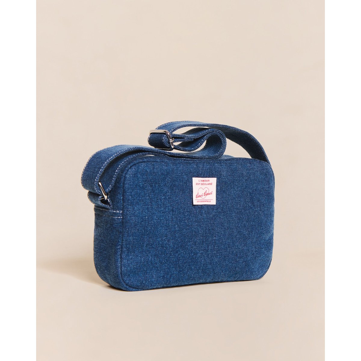 Sac crossbody Coeur en denim, CŒUR DENIM bleu - bleu - denim indigo, EMOI EMOI