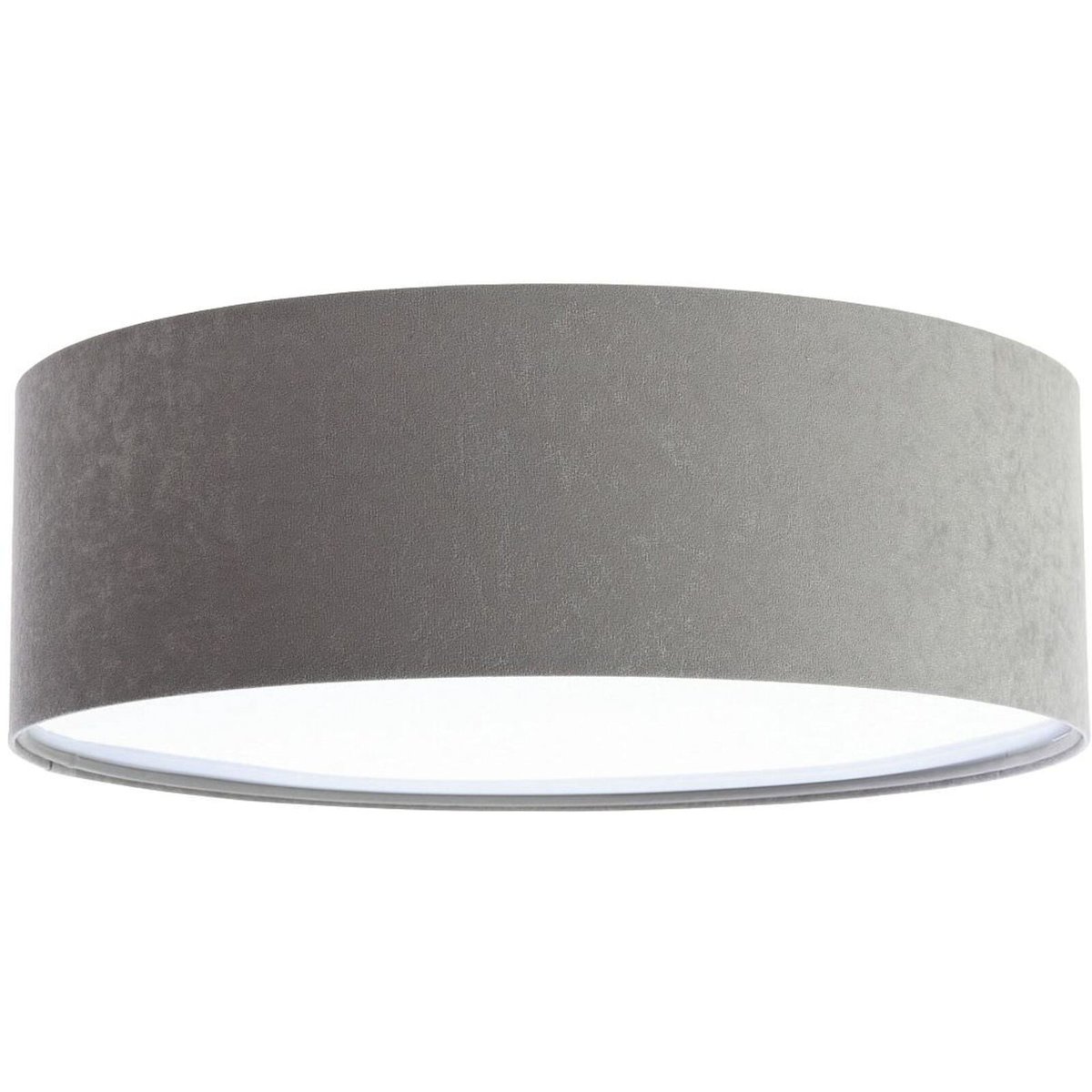 Plafonnier en tissu, DEKO velours gris clair intérieur blanc, BPS KONCEPT