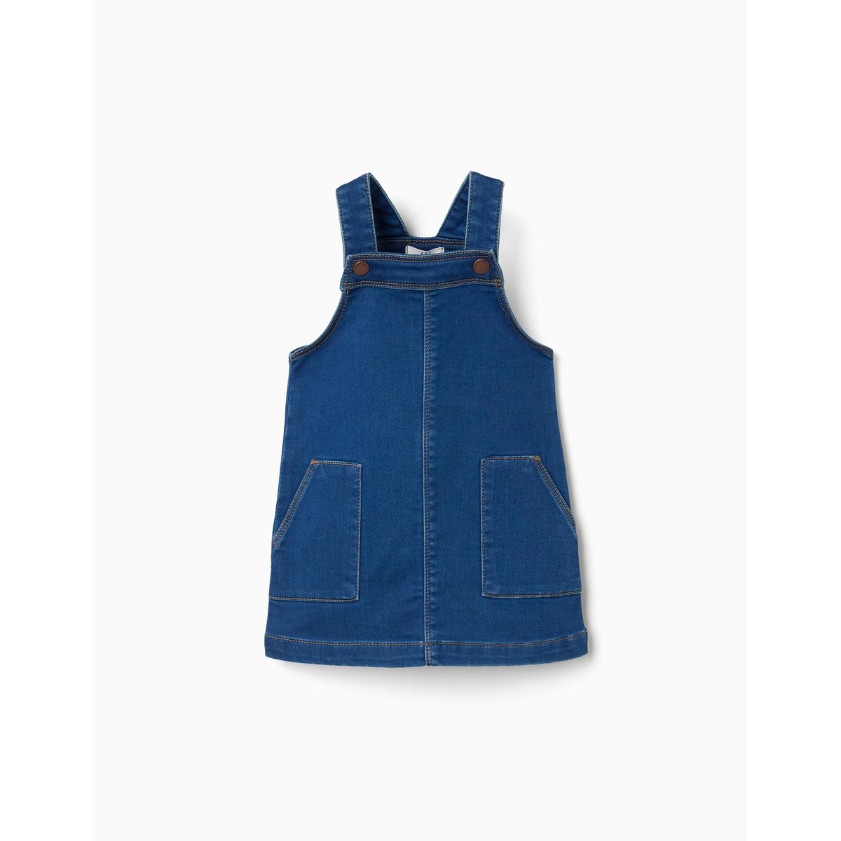 Robe salopette en jean avec poches avant bleu, ZIPPY