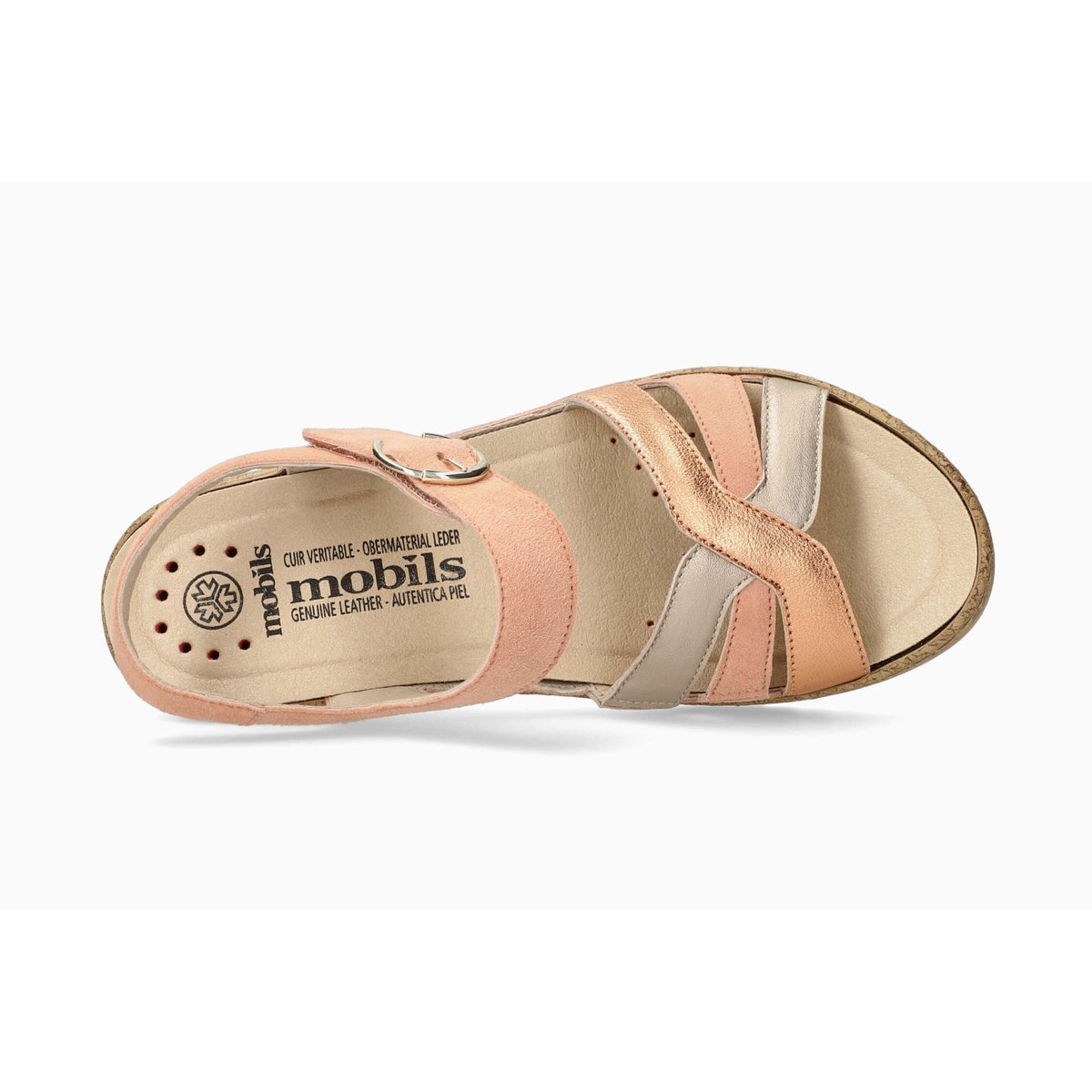 Sandales en cuir NANCIA gris platinum 5147, MEPHISTO