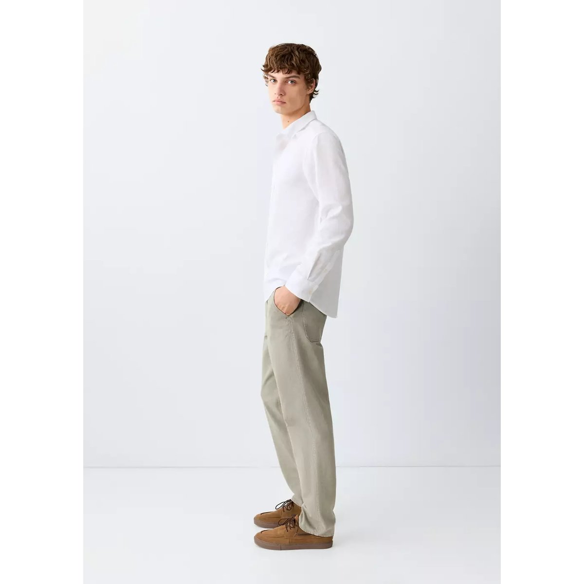 Jean regular-fit kaki, MANGO TEEN