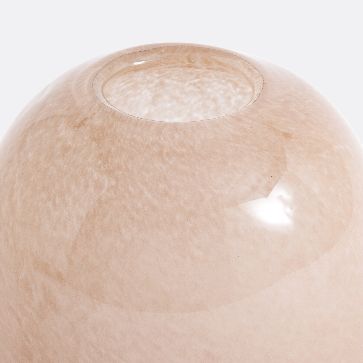 Vase Iva in abgerundeter Form, Glas, H. 14,5 cm beige, LA REDOUTE INTERIEURS
